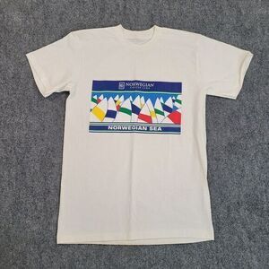 Norwegian Cruise Line T-Shirt Mens Medium Vintage 90s Single‎ Stitch White